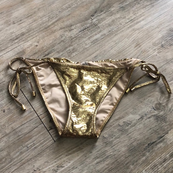 Victoria's Secret Other - Victoria’s Secret Metallic String Bikini Bottom